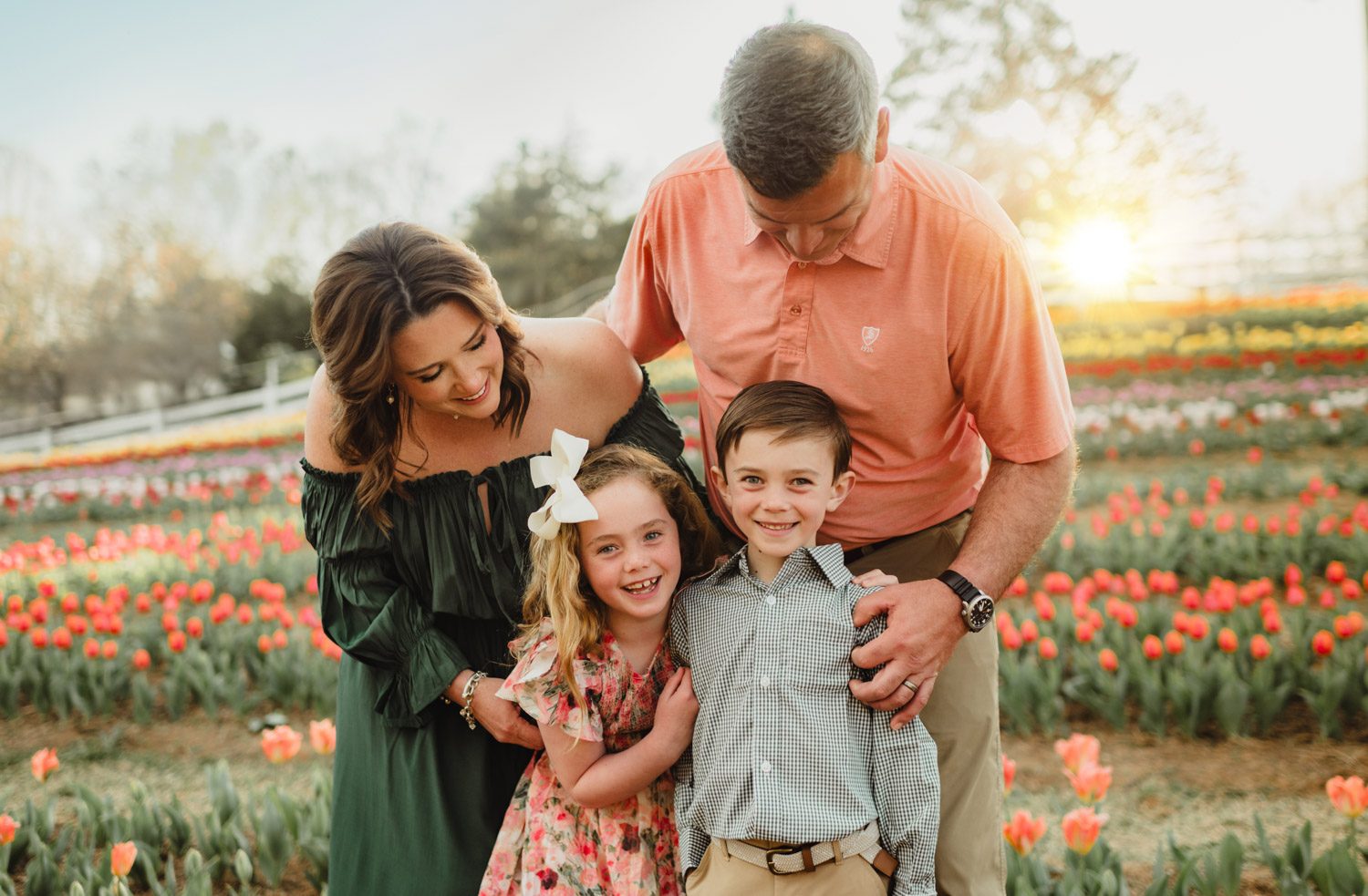 Dewberry Farm Tulip Photos: A Meaningful Spring Family Session in Kernersville - Kelly McPhail Photography
